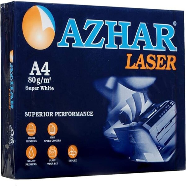 A4 Paper, Azhar Laser, 80G/M2, Super White