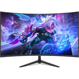 LED Monitor 27", VGA, HDMI, 1920x1080 Wide, AUDIO, 165Ghz, 1500R Curved, LANLIPU